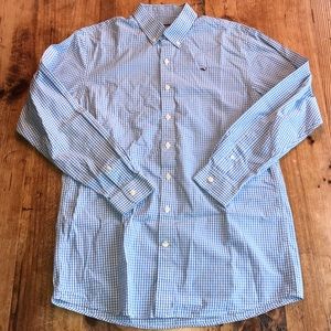 Boys Vineyard Vines Button Down Gingham Sz XL